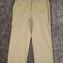 Bagatelle  Womens Cropped Cotton Twill High Rise Pants Size 6 Khaki Wide Leg Photo 0