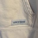 Life is Good Life‎ is Good Fine Daisy Coin Simply True Fleece Hoodie Sz Medium ♣️ Photo 4