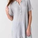 Free People We the  Small Tunic Striped Henley Top Gray White Knit Pearl 407 Photo 2