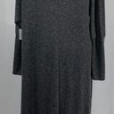 Caslon New  Cozy Knit Long Sleeve Wrap Dress Side Tie Midi Charcoal Grey Photo 11