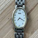 Seiko  Vintage Ladies Watch Oval White Dial Stainless Basket-Weave Bracelet Photo 3