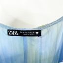 ZARA Pleated Watercolor Maxi Dress S Photo 4