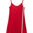 Commando  Tailored Slip Dress Womens M/L Red Adjustable Straps Classic Stretch Photo 6