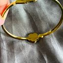 Anthropologie 18K Hinge Black Four Leaf Bangle Stacking Hinge Water Sweat & Tarnish Resistant Bracelet  Photo 2