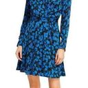 Equipment  Collie Floral Faux Wrap Blue Print Crepe Dress Size Small S Photo 0