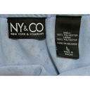 New York & Co. Skirt Women's Size Large Blue  Patterned Elastic Waist Lined Photo 3