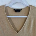 Colette Mordo Dress Gold V Neck Dolman Sleeve Sweater Dress Sz S EUC Photo 6