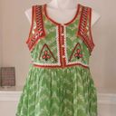 indigo. Moon Top Cotton Tie Dye Tribal Peplum Green White Blouse Size XL Photo 6