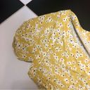 Wish Golden Bloom Floral Short Sleeve Dress V-Neck Ruffle Hem Mustard Yellow szL Photo 8