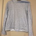 Athleta Gray Cropped Hooded Sweater Photo 0