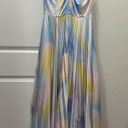 Monique Lhuillier ML  Multicolored Swirl Satin Gown Size 6 US $645 Photo 6