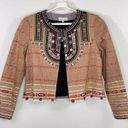 indigo. Souk Hand Embroidered Terracotta Open Front Jacket Size XL NWT Photo 0