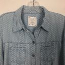 Style & Co . Polka Dot Blue Button Down Women's Shirt Size XS Photo 2