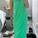 Satin Halter Dress Green Size XS Photo 1