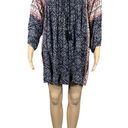 American Eagle  Womens Tunic Mini Dress Long Sleeves Boho Peasant Blue Pink XS Photo 0