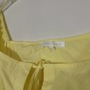 Etophe studios  Yellow puffer sleeve cropped tie front blouse top medium Photo 1