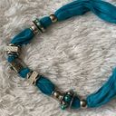 New boho scarf necklace Blue Photo 2