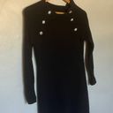 J.Crew  Women’s Black Sweater Dress w/Rhinestone Flower Buttons XS X-small Photo 0