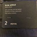 J.Jill  Petite Authentic Fit Snap Hem Slim Ankle Jeans NWT Size 2P Onyx Wash Photo 6