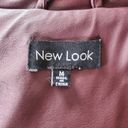 New Look  Maroon Vegan Leather Motocross Jacket Size M Photo 6