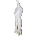 Cinq à Sept  Ruffle Angela Dress White Womens Size 6 Photo 7