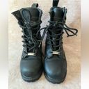 Harley Davidson  Motorcycle Biker Black Leather Lace Up Side Zip Boots Size 5 Photo 6