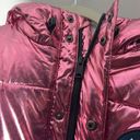 Champion NWT  Pink Metallic Zip-Front Puffer Coat NASA Patches Unisex Size M Photo 3