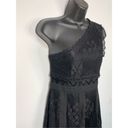 Foxiedox  Women's One Shoulder Sleeveless Juliet One Lace Gown Black Size Small Photo 5