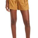 Vince NWT  Box Pleat Drawstring Shorts in Gold Ochre Size Medium Photo 1