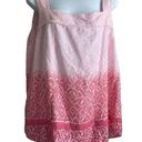 Westbound  Women Linen Blend Top XL Ombre Pink Square Neck Flowy Boho Festival Photo 0