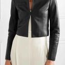 Akris  Lamb Nappa Cropped White Leather Jacket Photo 4