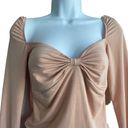 Wilfred  Women Cropped Top M Peach Knotted Sweetheart Bodice Lined Coquette Y2K Photo 5