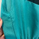 Bebop Teal Black Sheer Striped Dress Photo 3