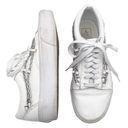 Vans  Chain Old Skool Platform Sneaker White Leather Skate Shoe Women’s Size 9 Photo 0