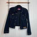 COOGI  Women’s Dark Wash Blue Denim Cotton Jean Jacket Size M Photo 0