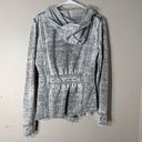 Blanc  NOIR Jacket Drape Style Full Zip Soft Fleece Burnout Style Size Small Gray Photo 4