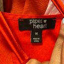 Paper Heart Red Silk Maxi Dress Photo 1