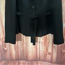 Jones Wear  Black Tie Waist Suit Jacket Photo 3