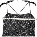 J.Crew  Maxi Slip Dress Womens 4 Black Silk Starry Sky Ruffle Back Slit Elegant Photo 12