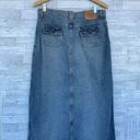 Polo  Ralph Lauren Front Slit Denim Maxi Skirt vintage Y2k size 10 Photo 4