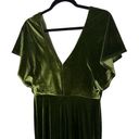 Revelry Gwen Velvet Dress in Olive Green 8 Photo 5