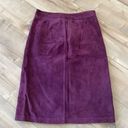 Gap Vtg  Suede Leather Pencil Skirt Plum Eggplant Sz 1 Photo 5