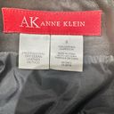 Anne Klein  Pleated Black Leather skirt Sz 8 Photo 6