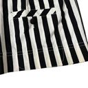 Bermuda vintage black white striped high waisted pleated front  trouser shorts Photo 4