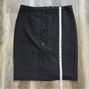 Trina Turk  Button Front Black Pencil Skirt Size 6 Photo 5