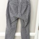 J.Crew  Pants Trouser Gingham Bi-Stretch Cameron Blue White High Rise Cropped 8 Photo 3