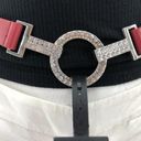 Ellen Tracy  (M/L) Adjustable Red Vegan Leather Diamond Crystal Studded Belt NWT Photo 21