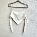 Danielle Bernstein  Spaghetti Strap Handkerchief Top Ivory White Women's Medium Photo 2