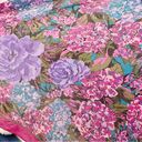 Bill Blass Vintage  Silk Floral Scarf Magenta Purple Flower Printed Photo 6