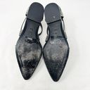 Alexander Wang [] Beige Black Embossed Snake Crisscross Pointed Toe Flats Sz 10 Photo 8